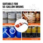 208 l metalinio statinės šildytuvas su 1200 W galia ir reguliuojama 30–150 °C temperatūra - Image 5