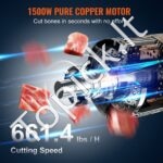 Elektrinė kaulų pjovimo mašina – 1500 W | 300 kg/h - Image 2