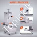 Komercinė kaulų/mėsos pjovimo mašina – 2200 W, iki 1000 kg/val - Image 5