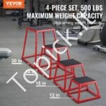 4 dalių plyometrinė šuolių dėžė – 76 cm / 61 cm / 46 cm / 30 cm - Image 8