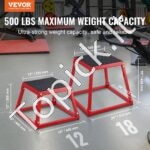 305 mm raudona plyometrinė šuolių dėžė – tvirta, neslystanti ir universali treniruotėms namuose - Image 8