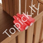 Didelis medinis vaikiškas žaidimų namelis – sodo namelis vaikams 232 x 310 x 269 cm - Image 10