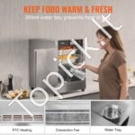 Komercinis 4/5 lygių maisto šildytuvas – su vandens padėklu - Image 2