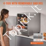 Komercinis 4/5 lygių maisto šildytuvas – su vandens padėklu - Image 3