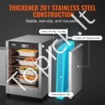 Komercinis 4/5 lygių maisto šildytuvas – su vandens padėklu - Image 4