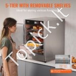 Maisto šildymo spinta su 5 lentynomis ir vandens vonele - Image 3