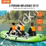 Pripučiamas 5 asmenų žvejybos laivas su aliuminio irklais, pompa ir meškerės laikikliu – 499 kg apkrova - Image 8