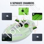 Pripučiamas 5 asmenų žvejybos laivas su aliuminio irklais, pompa ir meškerės laikikliu – 499 kg apkrova - Image 6