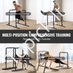 Reguliuojamas „Dip“ stovas – Paraletės jėgos treniruoklis 200 kg | Lygiagrečių stovas, atsispaudimų atramos namų sportui ir sporto salei - Image 4