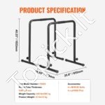 Reguliuojamas „Dip“ stovas – Paraletės jėgos treniruoklis 200 kg | Lygiagrečių stovas, atsispaudimų atramos namų sportui ir sporto salei - Image 3