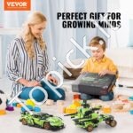 2-in-1 STEM konstruktorius vaikams – RC sportinis automobilis ir kovos robotas su 461 dalimi - Image 3