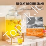 Stiklinis Gėrimų Dozatorius su Stovu – 10 L Talpa - Image 5