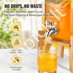 Stiklinis Gėrimų Dozatorius su Stovu (~3,8 L) 2 vnt - Image 2