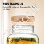 Stiklinis Gėrimų Dozatorius su Stovu (~3,8 L) 2 vnt - Image 4