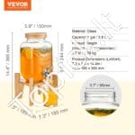 Stiklinis Gėrimų Dozatorius su Stovu (~3,8 L) 2 vnt - Image 6