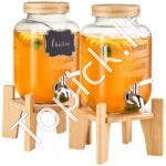 Stiklinis Gėrimų Dozatorius su Stovu (~3,8 L) 2 vnt - Image 7