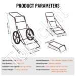Sulankstomas žvėrių transportavimo vežimėlis su 2 ratais – 227 kg - Image 6
