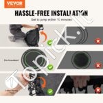 Mini fitneso trampolinas su rankena – 1027 mm, 150 kg talpa, sulankstomas dizainas - Image 3