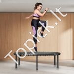 Mini fitneso trampolinas su rankena – 1027 mm, 150 kg talpa, sulankstomas dizainas - Image 2