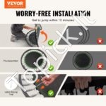 Mini fitneso trampolinas su rankena – 1027 mm, 150 kg talpa, sulankstomas dizainas - Image 2