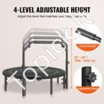 Mini fitneso trampolinas su rankena – 132 cm, 205 kg talpa, sulankstomas dizainas - Image 6