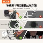 Mini fitneso trampolinas su rankena – 132 cm, 205 kg talpa, sulankstomas dizainas - Image 3