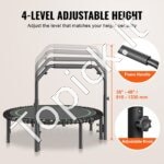 Mini fitneso trampolinas su rankena – 1027 mm, 150 kg talpa, sulankstomas dizainas - Image 6