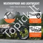 Lengvas dviračio vežimėlis su 32 kg talpa – kompaktiška priekaba su 50 cm ratais ir universalia jungtimi - Image 2