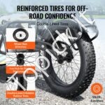 Lengvas dviračio vežimėlis su 32 kg talpa – kompaktiška priekaba su 50 cm ratais ir universalia jungtimi - Image 3