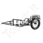 Lengvas dviračio vežimėlis su 32 kg talpa – kompaktiška priekaba su 50 cm ratais ir universalia jungtimi - Image 8