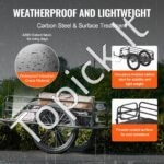 Stiprus dviračio krovinių vežimėlis 125 kg – sulankstoma sunkių krovinių priekaba su 50 cm ratais ir plieniniu rėmu - Image 2