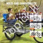 Stiprus dviračio krovinių vežimėlis 125 kg – sulankstoma sunkių krovinių priekaba su 50 cm ratais ir plieniniu rėmu - Image 5