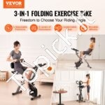 Kompaktiškas sulankstomas stacionarus dviratis su LCD ekranu – reguliuojamas magnetinis pasipriešinimas, įvairios treniruočių pozicijos, patogus naudojimas namuose - Image 8