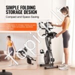 Kompaktiškas sulankstomas stacionarus dviratis su LCD ekranu – reguliuojamas magnetinis pasipriešinimas, įvairios treniruočių pozicijos, patogus naudojimas namuose - Image 4