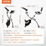 Kompaktiškas sulankstomas stacionarus dviratis su LCD ekranu – reguliuojamas magnetinis pasipriešinimas, įvairios treniruočių pozicijos, patogus naudojimas namuose - Image 3