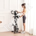 Kompaktiškas sulankstomas stacionarus dviratis su LCD ekranu – reguliuojamas magnetinis pasipriešinimas, įvairios treniruočių pozicijos, patogus naudojimas namuose - Image 2
