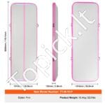 Pripučiamas gimnastikos kilimėlis – 300 x 101 x 10 cm | Su pompa, universalus, namams ir sporto studijoms - Image 3