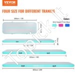 Pripučiamas gimnastikos kilimėlis – 498 x 101 x 10 cm | Su elektrine pompa, universalus, namams ir sporto studijoms - Image 8