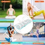 Pripučiamas gimnastikos kilimėlis – 498 x 101 x 10 cm | Su elektrine pompa, universalus, namams ir sporto studijoms - Image 4