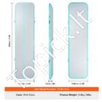 Pripučiamas gimnastikos kilimėlis – 498 x 101 x 10 cm | Su elektrine pompa, universalus, namams ir sporto studijoms - Image 3