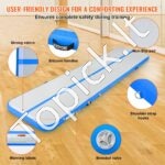 Pripučiamas gimnastikos kilimėlis su elektrine pompa – 398 x 101 x 10 cm (mėlynas) - Image 5