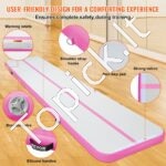 Pripučiamas gimnastikos kilimėlis su elektrine pompa – 498 x 101 x 10 cm (rožinis) - Image 5