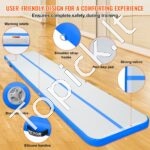 Pripučiamas gimnastikos kilimėlis su elektrine pompa – 498 x 101 x 10 cm (mėlynas) - Image 5