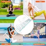 Pripučiamas gimnastikos kilimėlis – 498 x 101 x 10 cm | Su elektrine pompa, universalus, namams ir sporto studijoms - Image 4