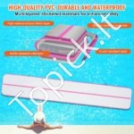 Pripučiamas gimnastikos kilimėlis su elektrine pompa – 598 x 101 x 10 cm (rožinis) - Image 7