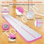 Pripučiamas gimnastikos kilimėlis su elektrine pompa – 598 x 101 x 10 cm (rožinis) - Image 5