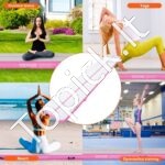 Pripučiamas gimnastikos kilimėlis su elektrine pompa – 598 x 101 x 10 cm (rožinis) - Image 4