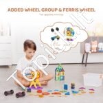 Magnetinių konstruktorių rinkinys vaikams – 123 dalių - Image 2