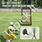 Universalus atmušimo tinklas 1,2 x 2,1 m – reguliuojamas kampas, tinkamas lakrosui, beisbolui, tinkliniui ir kitoms sporto šakoms - Image 7