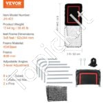 Sulankstomas lakroso atmušimo tinklas 90 x 240 cm – reguliuojamas kampas, tinkamas lakrosui, beisbolui, tinkliniui ir kitoms sporto šakoms - Image 3